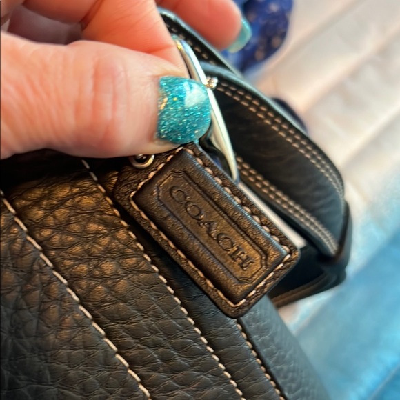 Black Coach Leather Shoulder Bag - Picture 2 of 6